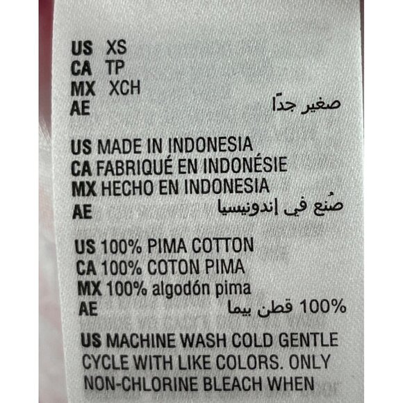 Style & Co. Womens XS Pima Cotton Top 3/4 Sleeve Simple Rose - Picture 9 of 9